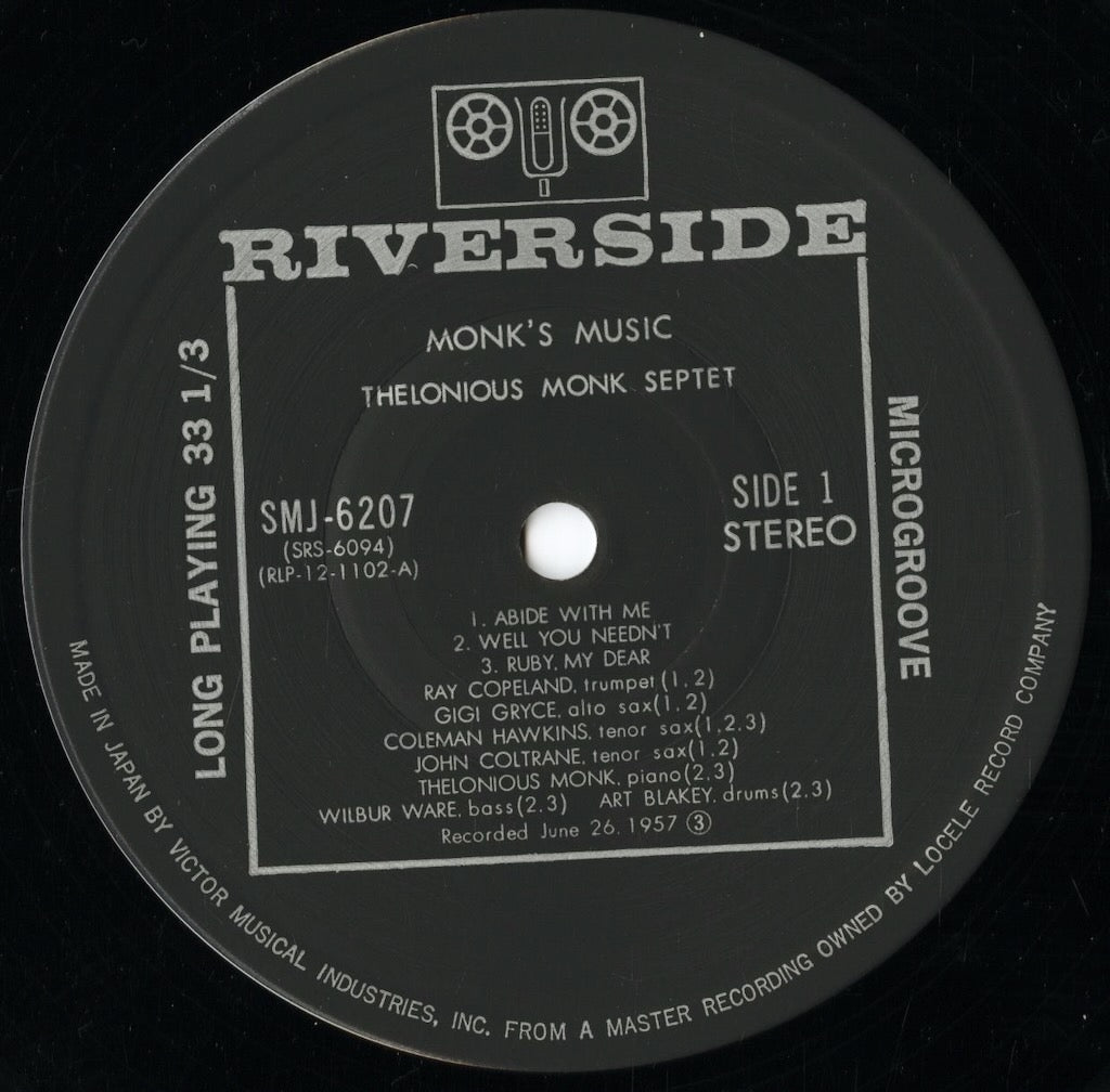 Thelonious Monk - Monk's Music (SMJ-6207) LP 1977 JPN Riverside｜中古LP