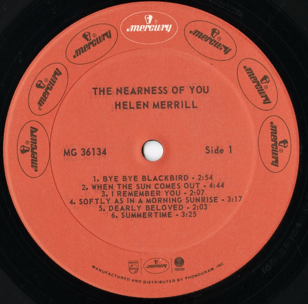Helen Merrill / ヘレン・メリル / The Nearness Of You (MG 36134)