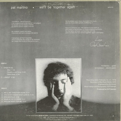 Pat Martino - We'll Be Together Again (MR 5090) 1976 US Muse｜中古LP