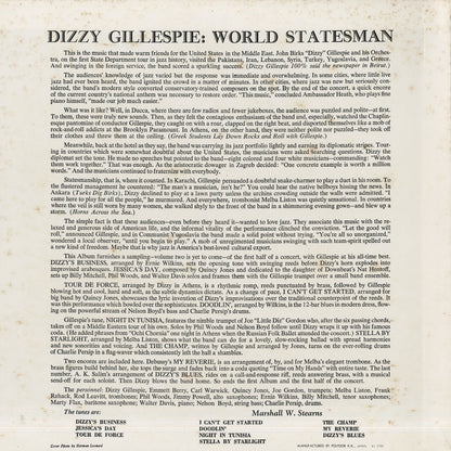 Dizzy Gillespie / ディジー・ガレスピー / World Statesman (MV 2590)