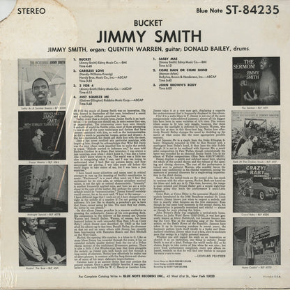 Jimmy Smith / ジミー・スミス / Bucket (BST 84235)