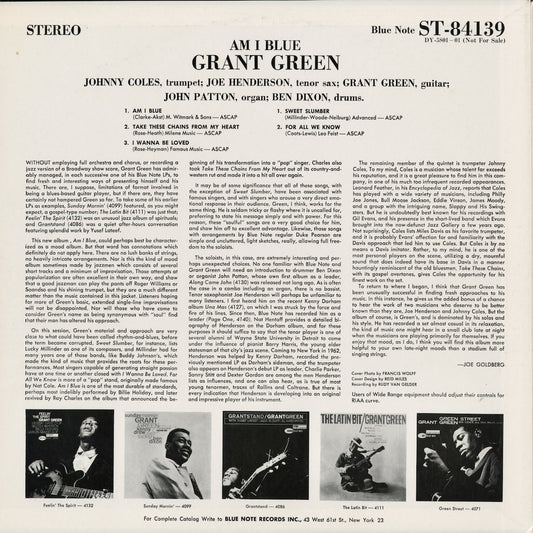 Grant Green - Am I Blue (DY-5801-01) 1983 JPN Blue Note｜中古LP