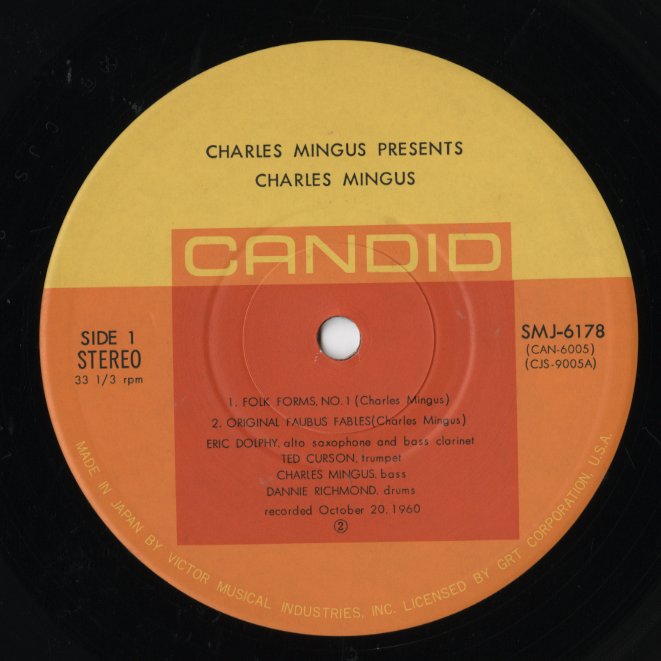 Charles Mingus / チャールズ・ミンガス / Presents Charles Mingus (SMJ-6178)