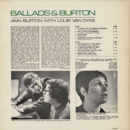Ann Burton - Ballads & Burton (ECPL-32) 1972 JPN Epic｜中古LP
