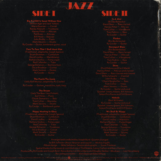 Ry Cooder / ライ・クーダー / Jazz (BSK 3197)