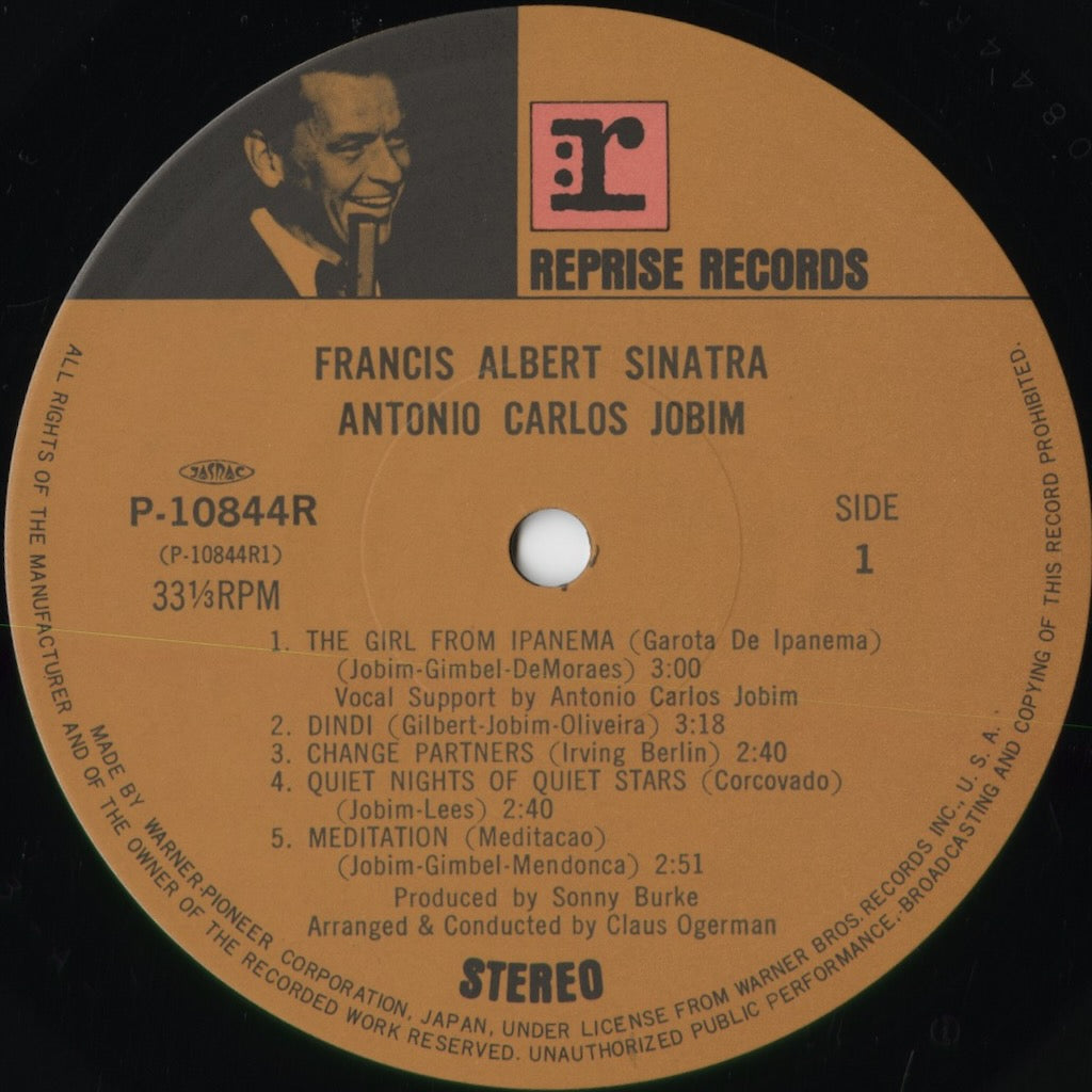 Francis Albert Sinatra & Antonio Carlos Jobim - Francis Albert Sinatra & Antonio Carlos Jobim (P-10844R) 1980 JPN Reprise / Warner-Pioneer｜中古LP