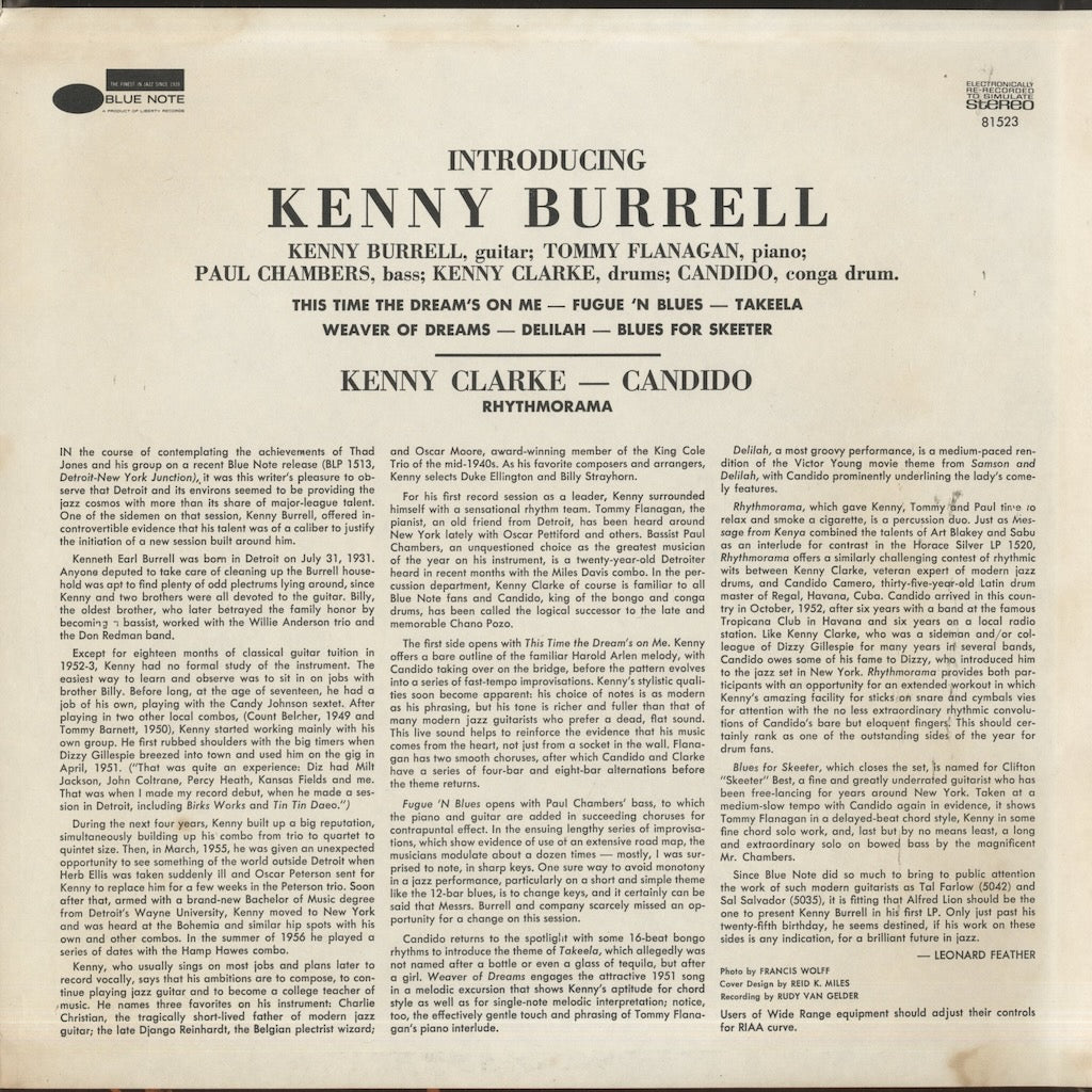 Kenny Burrell / ケニー・バレル / Introducing (BST-81523)