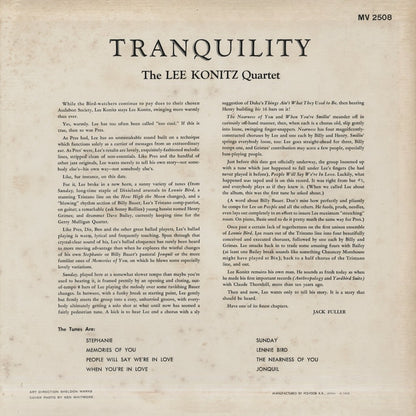 Lee Konitz / リー・コニッツ / Tranquility (MV 2508)