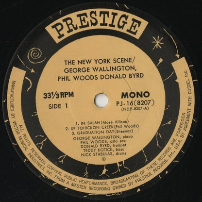 George Wallington / ジョージ・ウォーリントン / The New York Scene (PJ-16-8207)