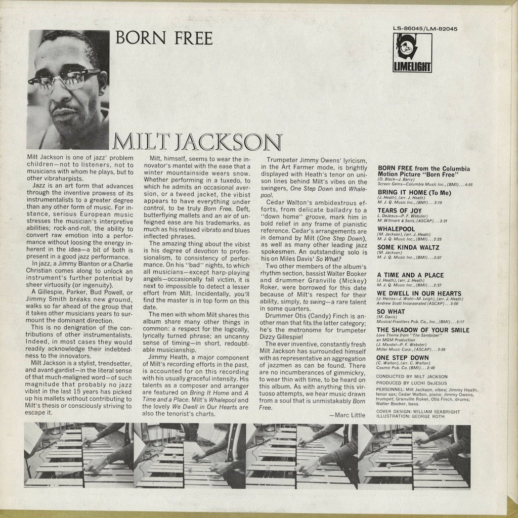 Milt Jackson – Born Free (LS82045) LP 1967 US Limelight | 中古LP
