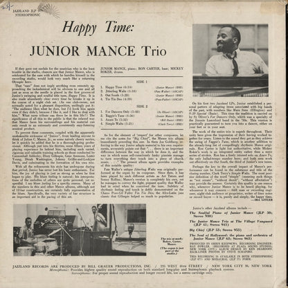 Junior Mance - Happy Time (JLP 977) 1962 US Jazzland｜中古LP