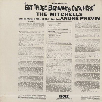 Blue Mitchell, Red Mitchell, Whitey Mitchell (The Mitchells), With Andre Previn / Get Those Elephants Out'a Here (E1012)