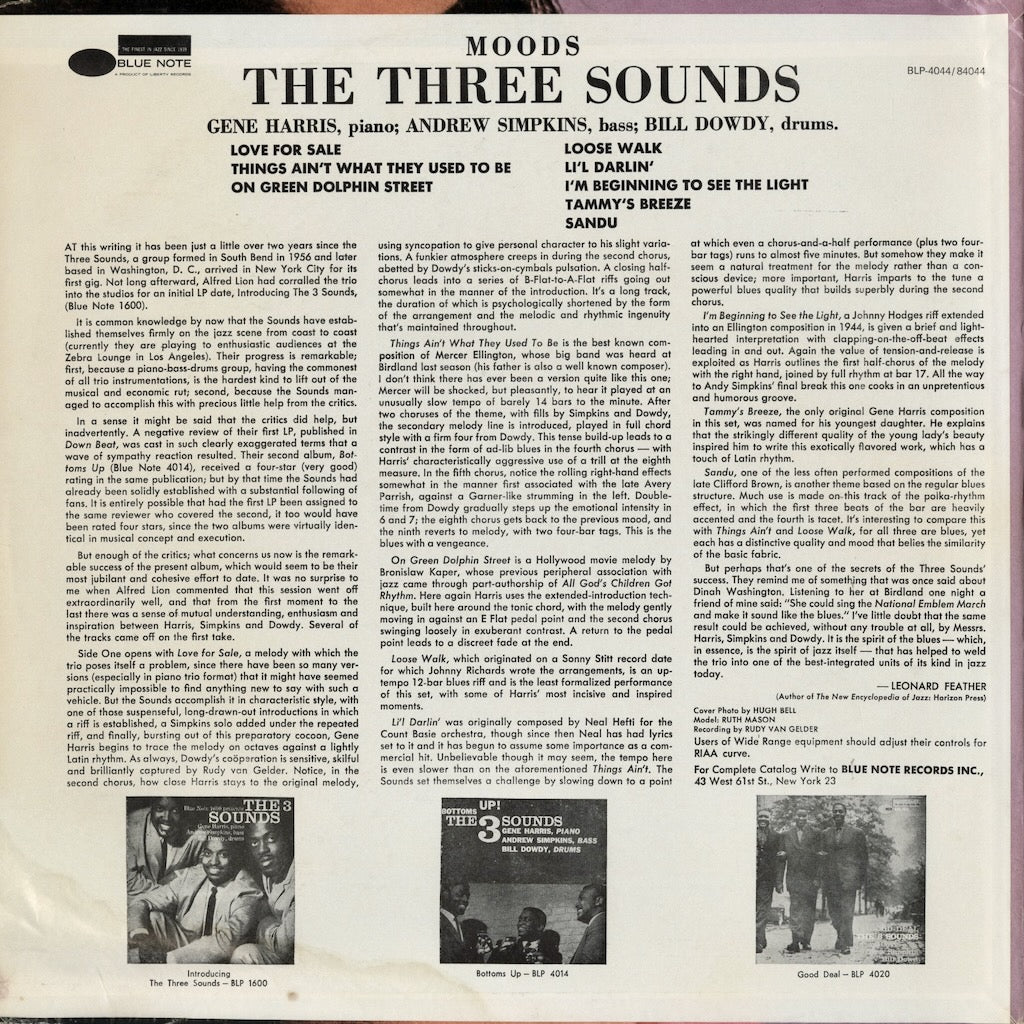 The Three Sounds – Moods (BST 84044) LP 1977 US Blue Note | 中古LP