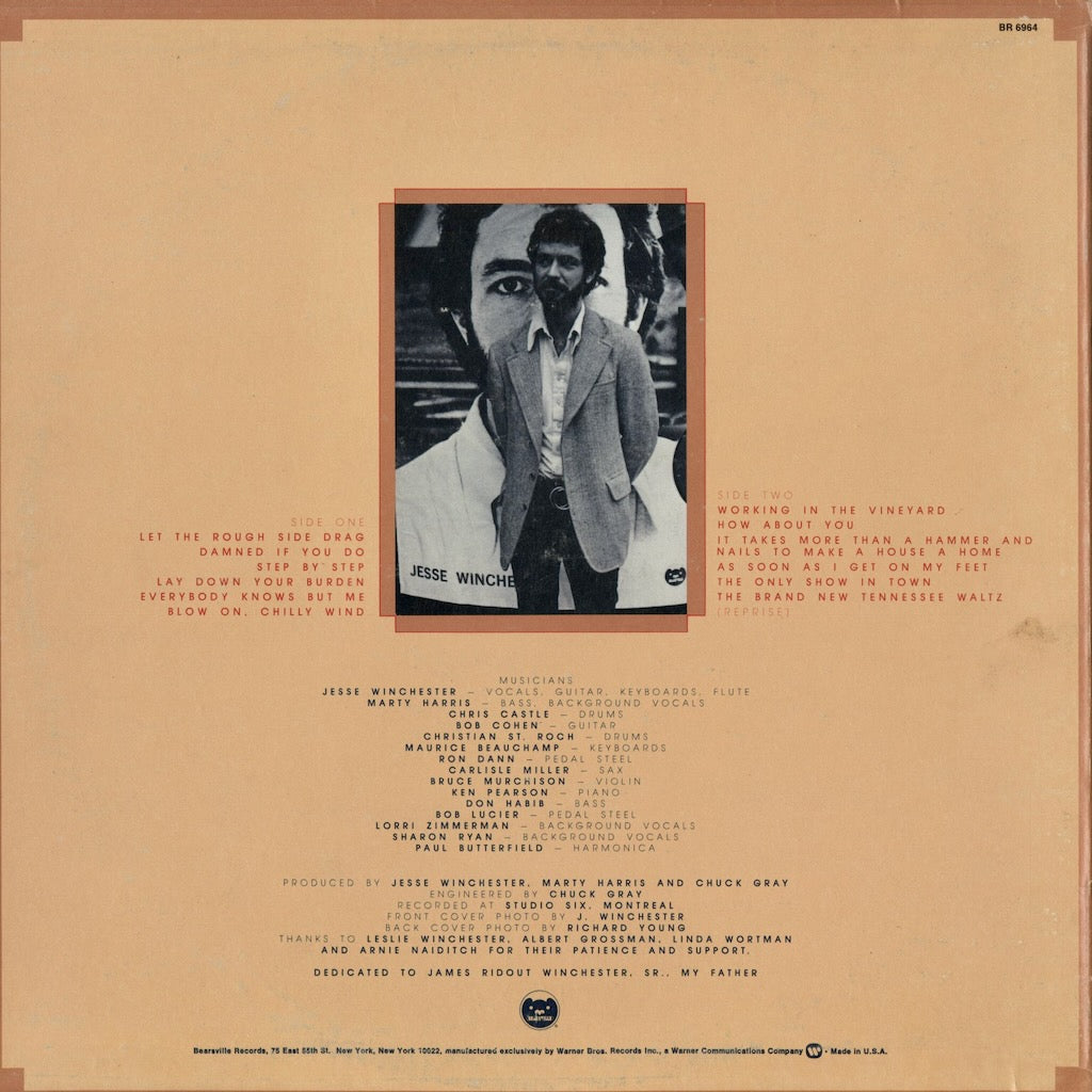 Jesse Winchester - Let The Rough Side Drag (BR 6964) 1976 US Bearsville｜中古LP