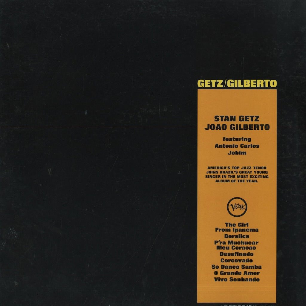 Stan Getz / Joao Gilberto / スタン・ゲッツ　ジョアン・ジルベルト / Getz/Gilberto (MV 2099)