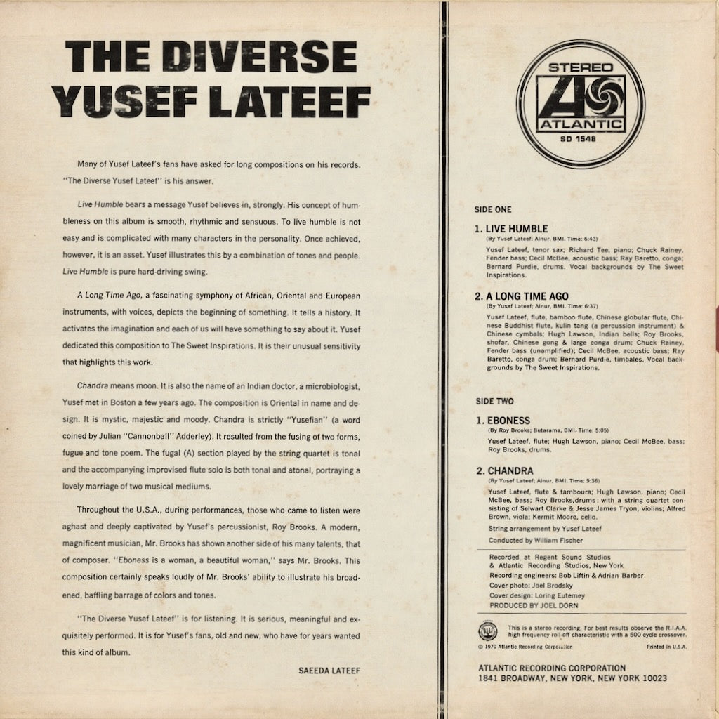 Yusef Lateef / ユセフ・ラティーフ / The Diverse Yusef Lateef (SD1548)