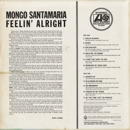 Mongo Santamaria - Feelin' Alright (SD 8252) LP 1970 US Atlantic｜中古LP