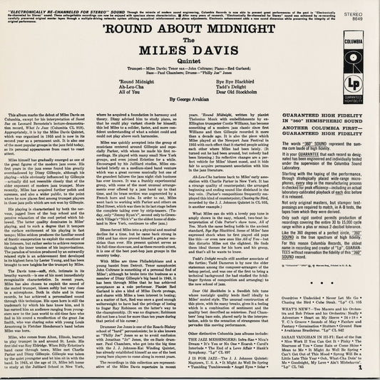 Miles Davis - 'Round About Midnight (PC 8649) LP 1975 US Columbia｜中古LP