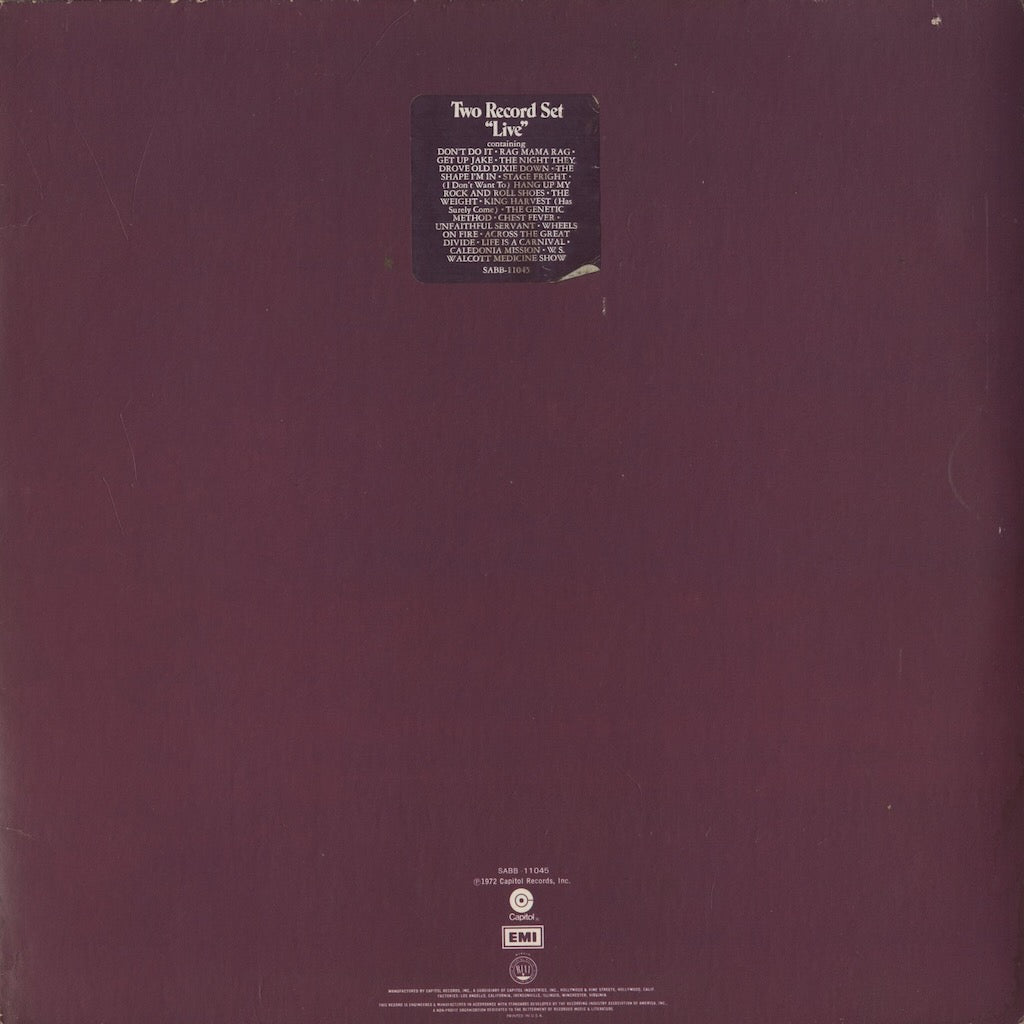 The Band - Rock Of Ages (SABB-11045) LP 1975 US Capitol｜中古LP