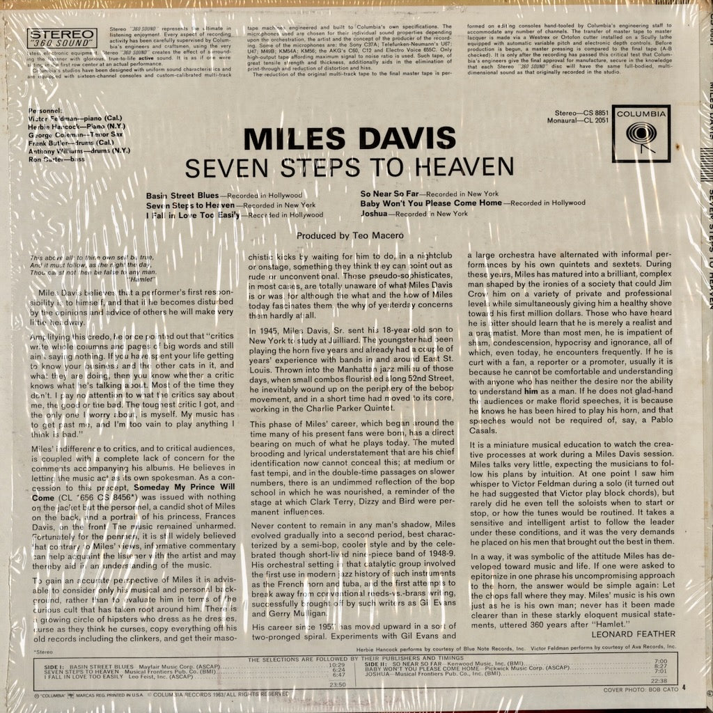 Miles Davis Seven Steps US MONO初回LP Miles Davis - Seven Steps To Heaven LP 1971 US ハービー
