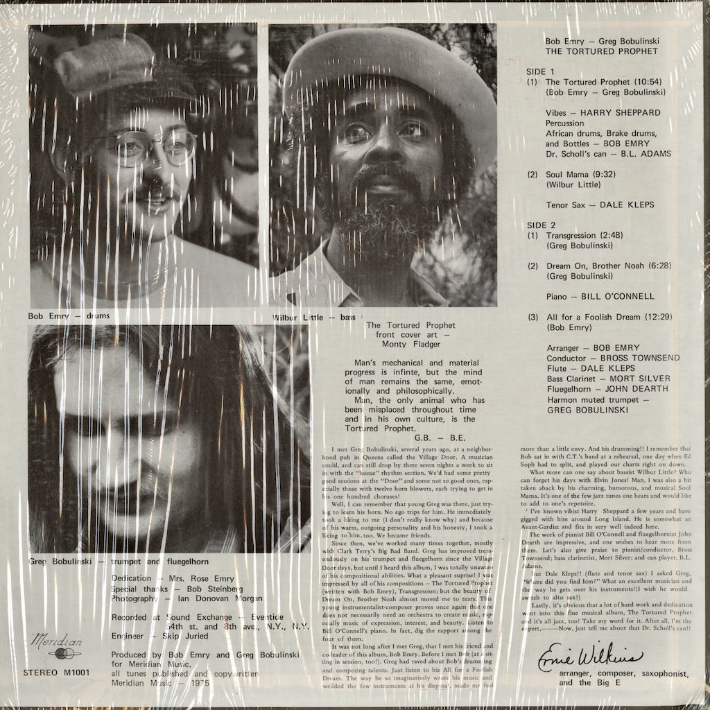 Bob Emry / Greg Bobulinski - The Tortured Prophet (M1001) LP 1975 US Meridian｜中古LP