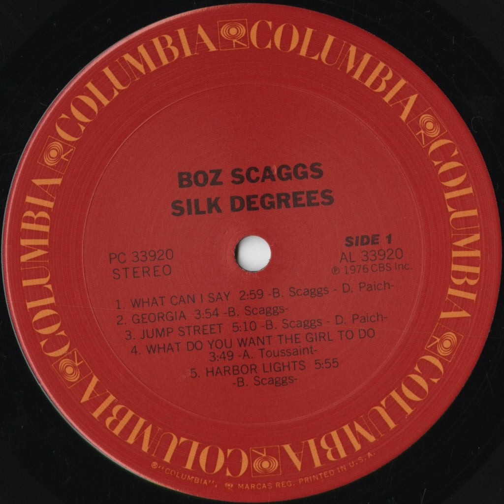 Boz Scaggs『Silk Degrees』PC 33920 | 中古レコード通販 | 1976 US