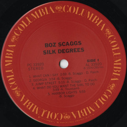 Boz Scaggs - Silk Degrees (PC 33920) 1976 US Columbia｜中古LP