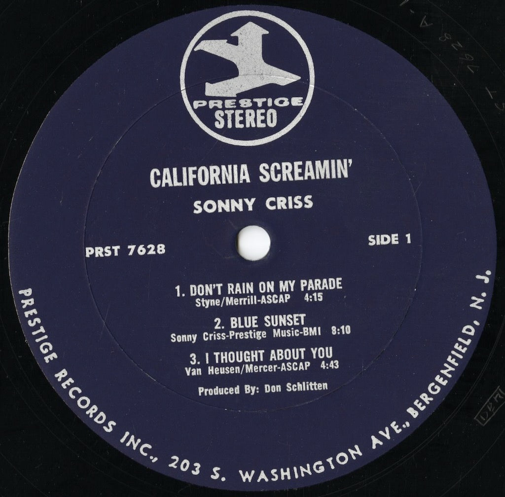 Sonny Criss - I'll Catch The Sun (PRST 7628) LP 1969 US Prestige｜中古LP