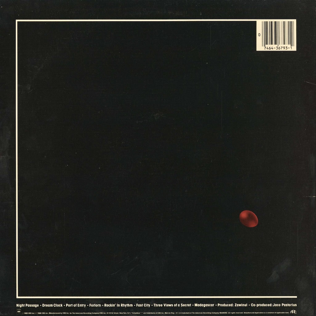 Weather Report - Night Passage (JC 36793) 1980 US Columbia/ARC｜中古LP