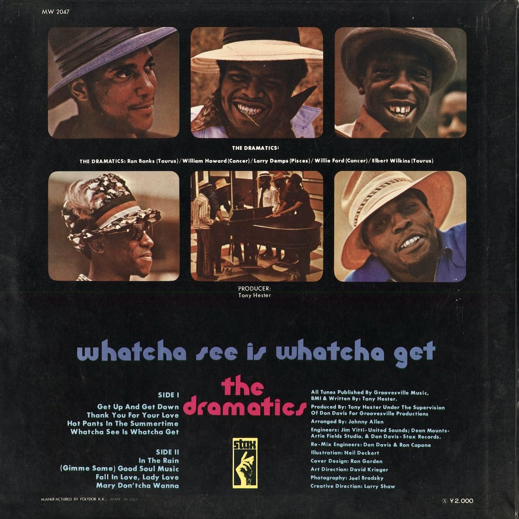 Dramatics - Whatcha See Is Whatcha Get (MW 2047) 1971 JPN STAX｜中古LP