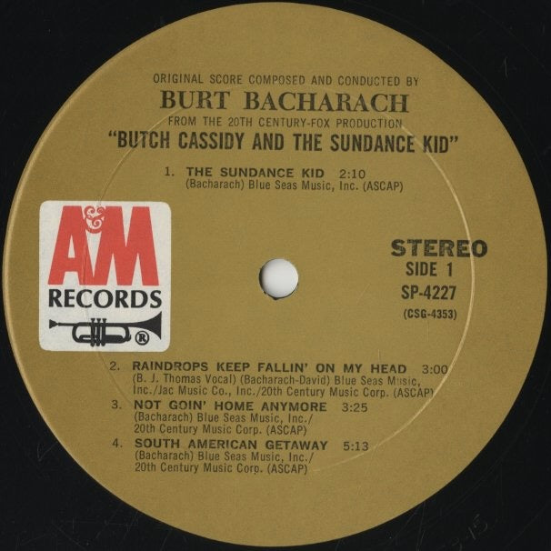 Burt Bacharach / バート・バカラック / Butch Cassidy And The Sundance Kid (SP-4227)