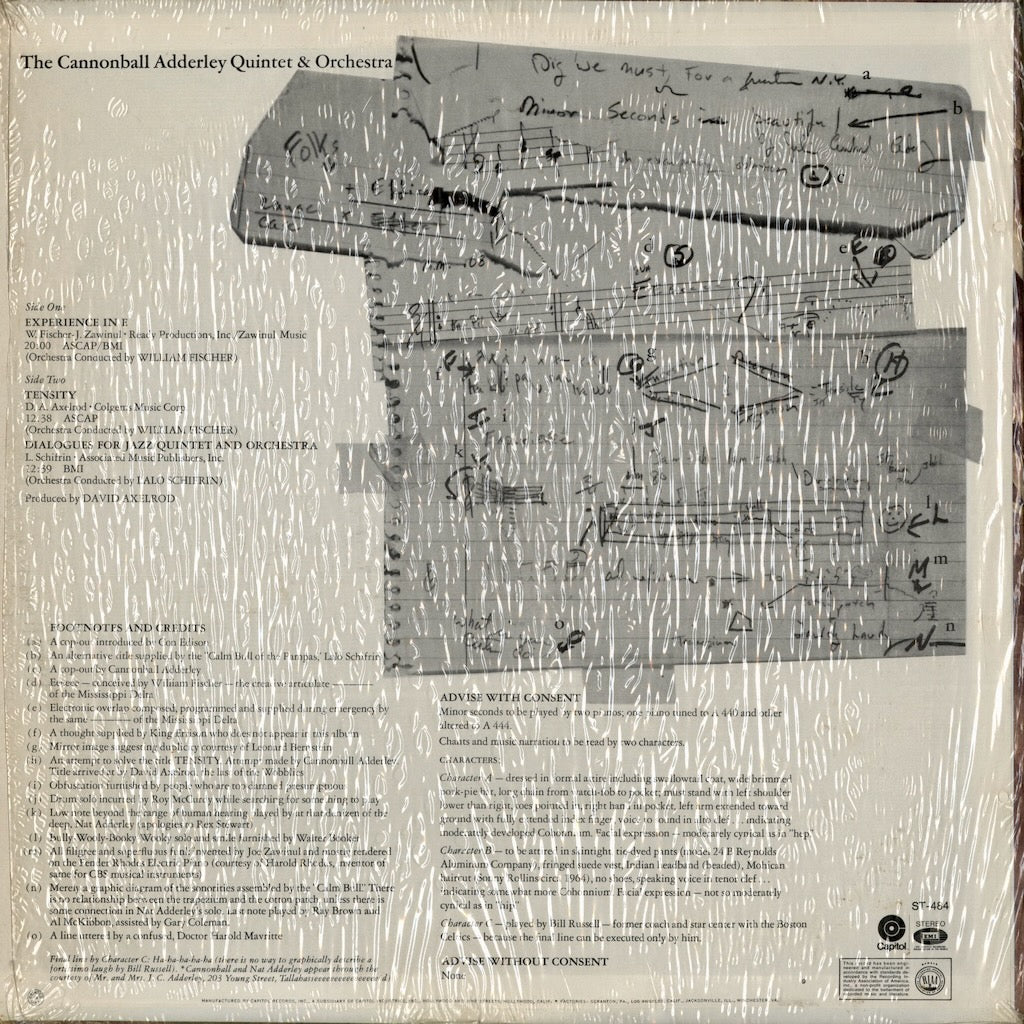 Cannonball Adderley - The Cannonball Adderley Quintet & Orchestra (ST-484) 1970 US Capitol｜中古LP