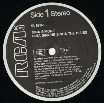 Nina Simone - Sings The Blues (NL89365) 1980's GER RCA International｜中古LP