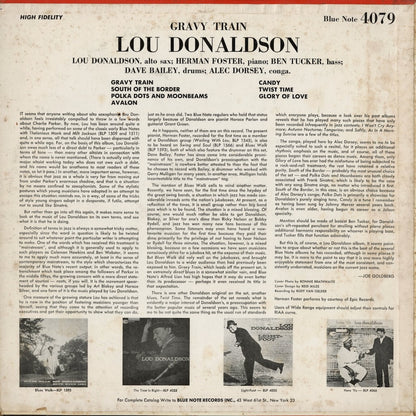 Lou Donaldson - Gravy Train (BLP 4079) 1962 US Blue Note｜中古LP