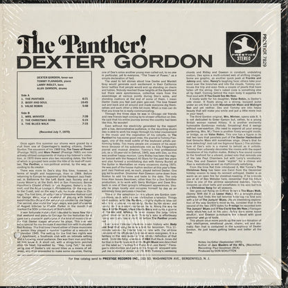 Dexter Gordon - The Panther! (PRST 10030) 1970 US Prestige｜中古LP