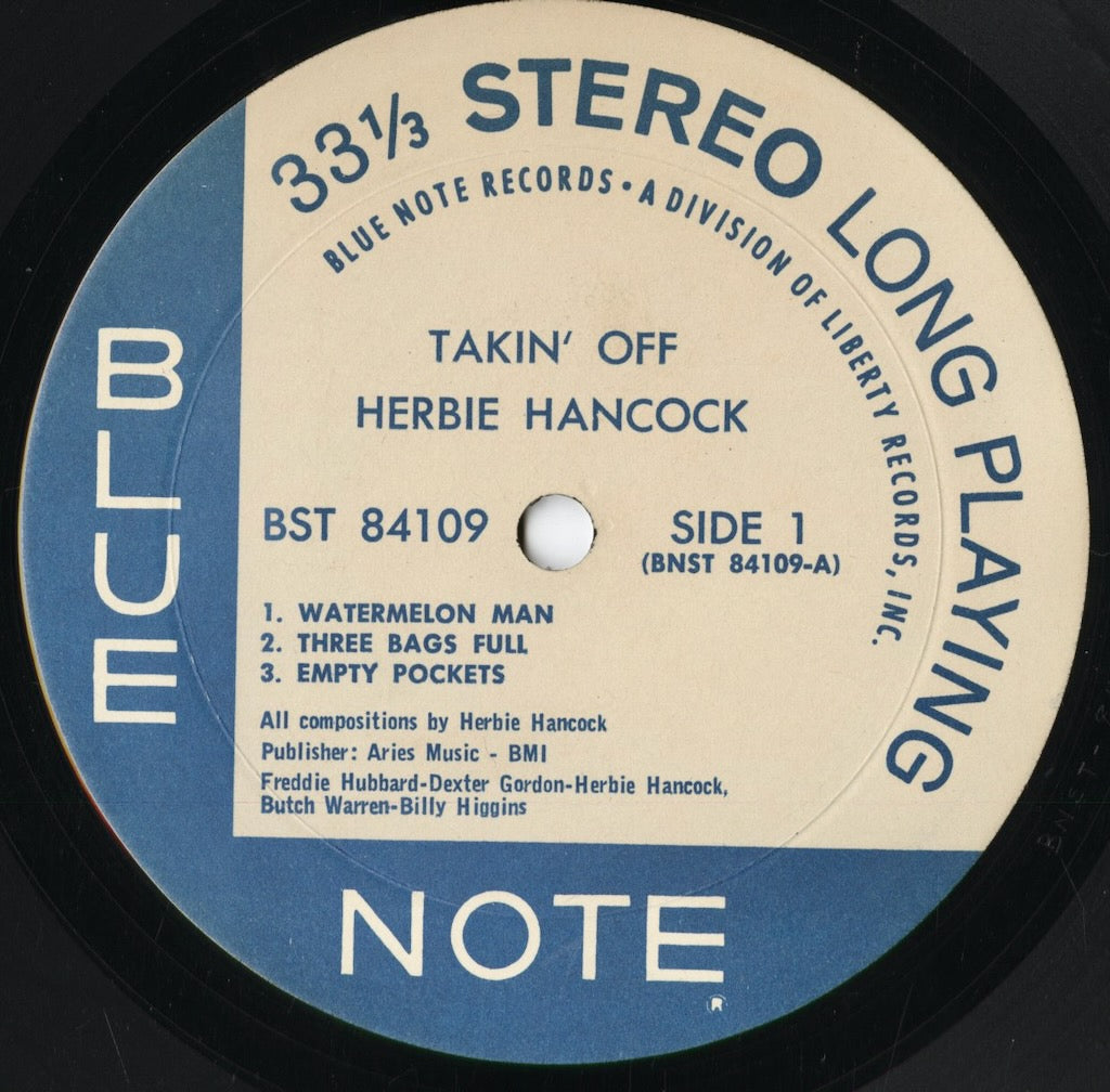 ハービーハンコックHerbie Hancock Takin' Off 4109 ハービー・ハンコック / Herbie Hancock『Takin' Off』(BST 84109) US