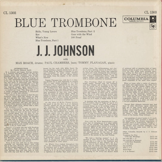 J.J. Johnson - Blue Trombone (CL 1303) 1959 US Columbia｜中古LP