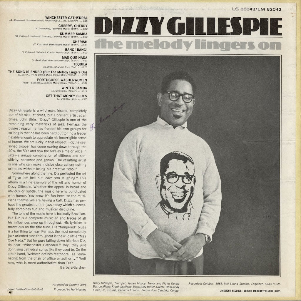 Dizzy Gillespie - The Melody Lingers On (LM 82042) LP 1966 US Limelight｜中古LP