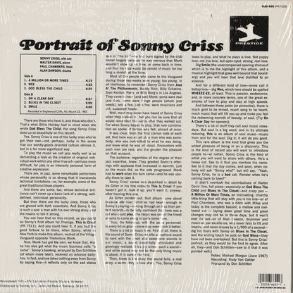 Sonny Criss / ソニー・クリス / Portrait Of Sonny Criss (OJC-655)