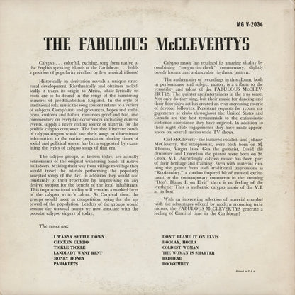 The Fabulous McClevertys - The Fabulous McClevertys (MG V-2034) LP 1957 US Verve｜中古LP