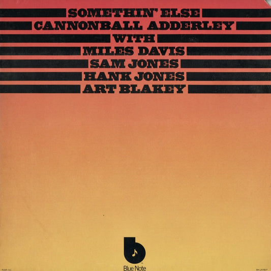 Cannonball Adderley - Somethin’ Else (BN-LA-169-F) Blue Note