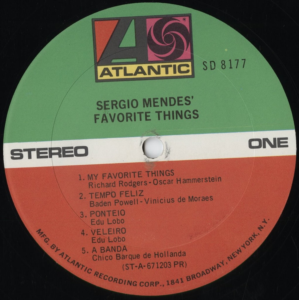 Sergio Mendes - Sergio Mendes' Favorite Things (SD 8177) 1968 US Atlantic｜中古LP