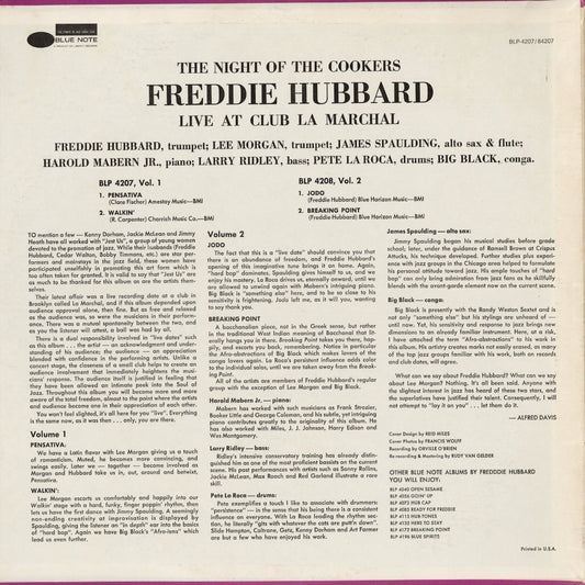 Freddie Hubbard - The Night Of The Cookers Volume 1 (BST-84207) 1960's US BLUE NOTE｜中古LP