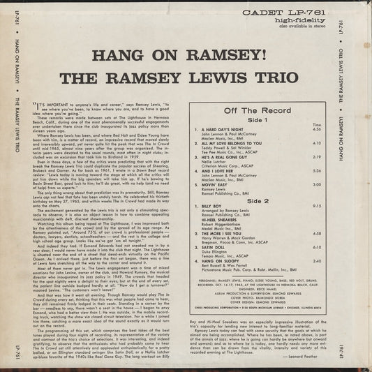 Ramsey Lewis / ラムゼイ・ルイス / Hang On Ramsey! (LPS761)