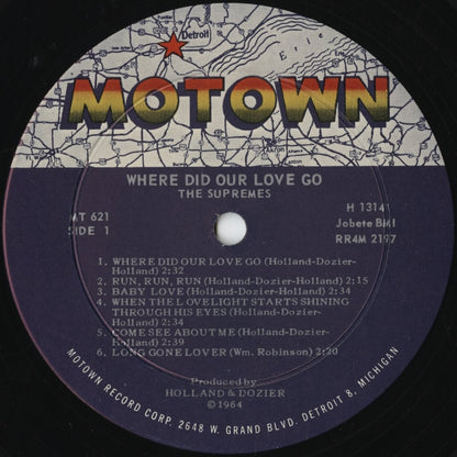 The Supremes / シュープリームス / Where Did Our Love Go (MT 621) US モノラル盤