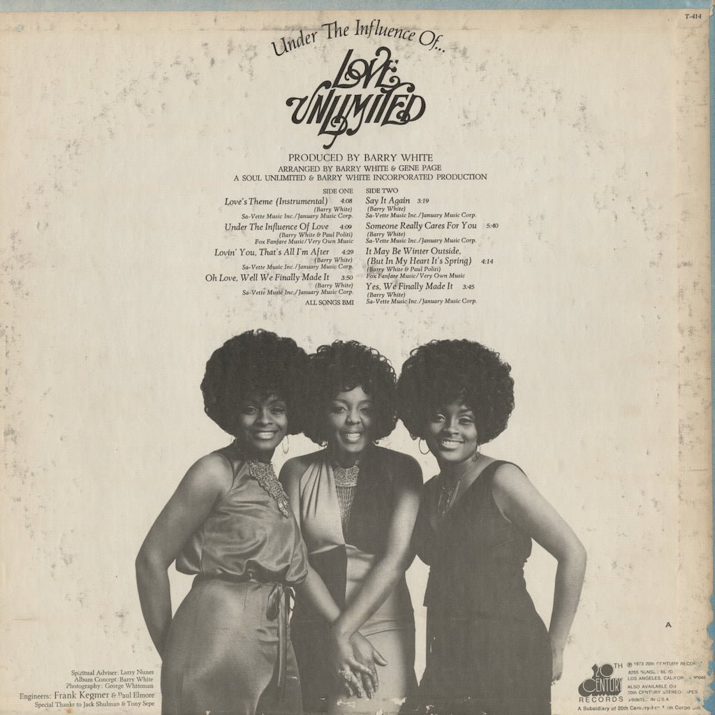 Love Unlimited - Under The Influence Of (T-414) LP 1973 US 20th Century｜中古LP