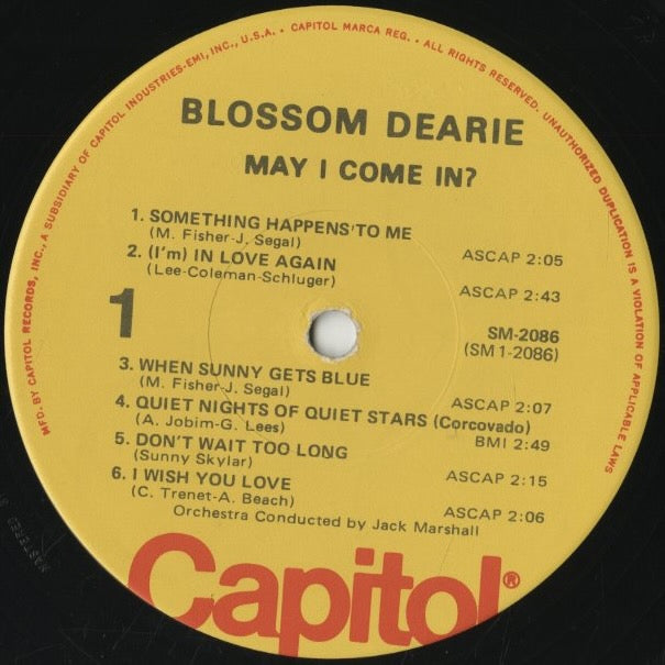 Blossom Dearie / ブロッサム・ディアリー / May I Come In? (SM-2086)