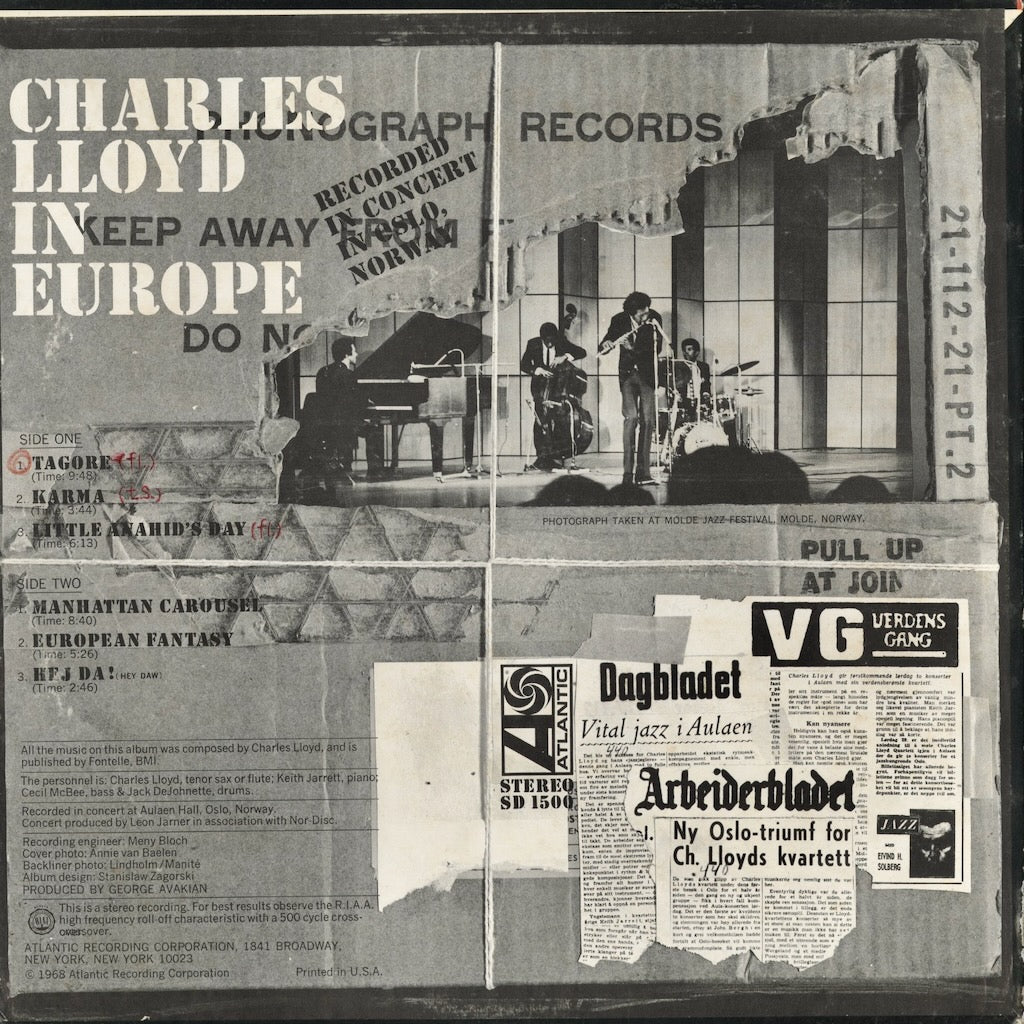 Charles Lloyd - Charles Lloyd In Europe (SD 1500) 1968 US Atlantic｜中古LP