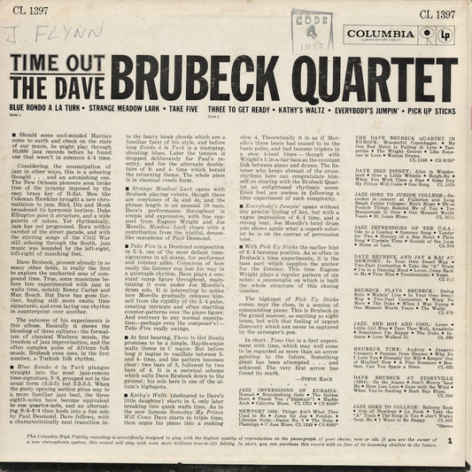 Dave Brubeck - Time Out (CL 1397) 1961 US Columbia - MONO｜中古LP