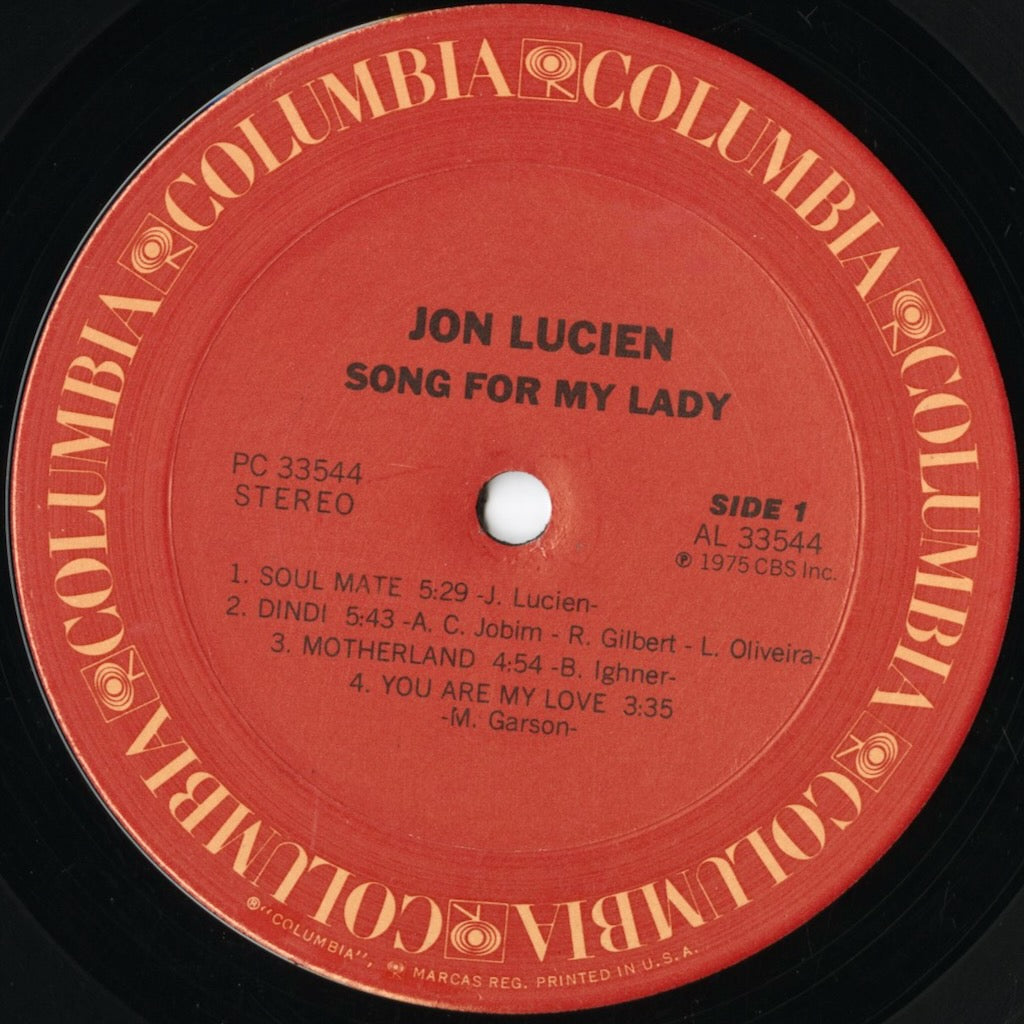 Jon Lucien / ジョン・ルシエン / Song For My Lady (PC 33544)